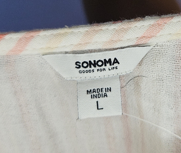 Sonoma Cream and Orange Striped Camisole - Picture 5 of 11